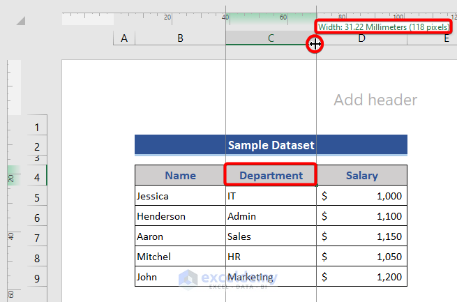 Printable Ruler Excel How to Show Ruler in Excel (with Simple Steps) - ExcelDemy
