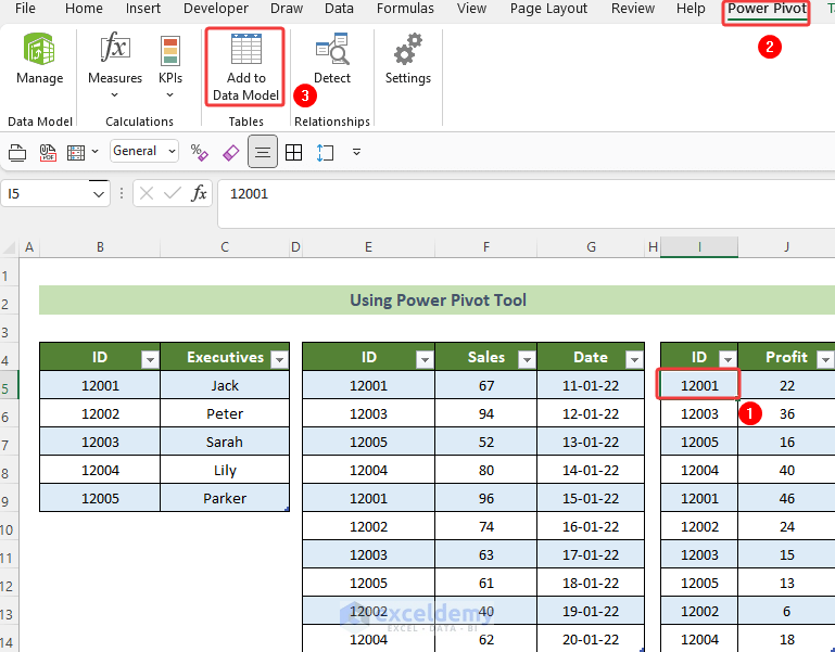 Access the Add to Data Model to Update Data Model in Excel