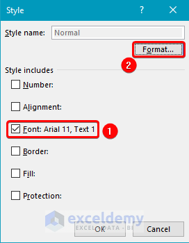Selecting the Format Option