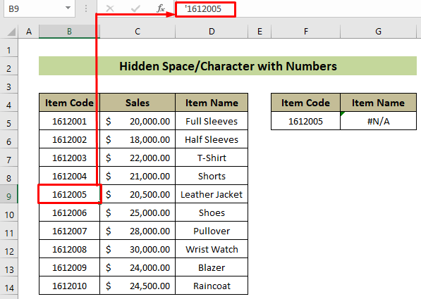 Hidden Character Within Numbers