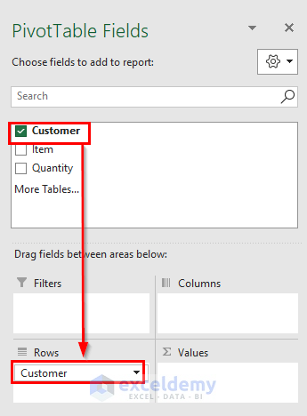 Excel Pivot Table Creation