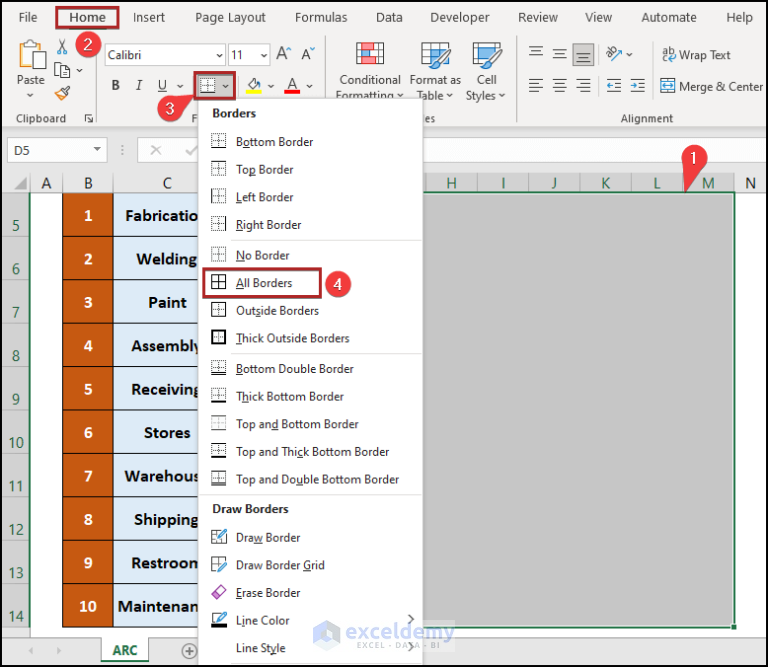 Excel Realization Chart How to Create Activity Relationship Chart in Excel - ExcelDemy