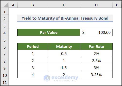 Bootstrapping Spot Rates for Bi-Annual Bond