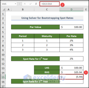 How to Calculate Bootstrapping Spot Rates in Excel (2 Examples)