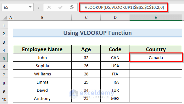 vlookup function to convert abbreviations to words in Excel