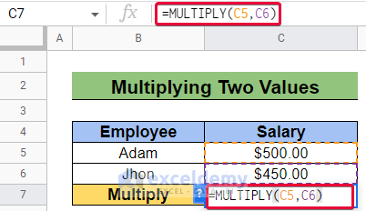 entering multiply function to convert google sheets to excel with formulas