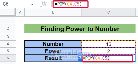 using pow function to convert google sheets to excel with formulas