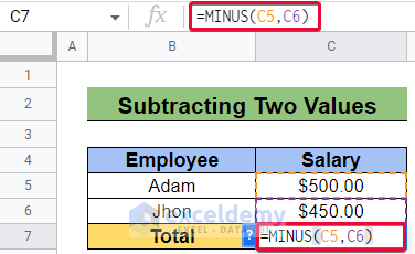 typing minus function in google sheets to convert google sheets to excel with formulas