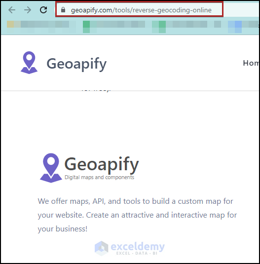 Geoapify website