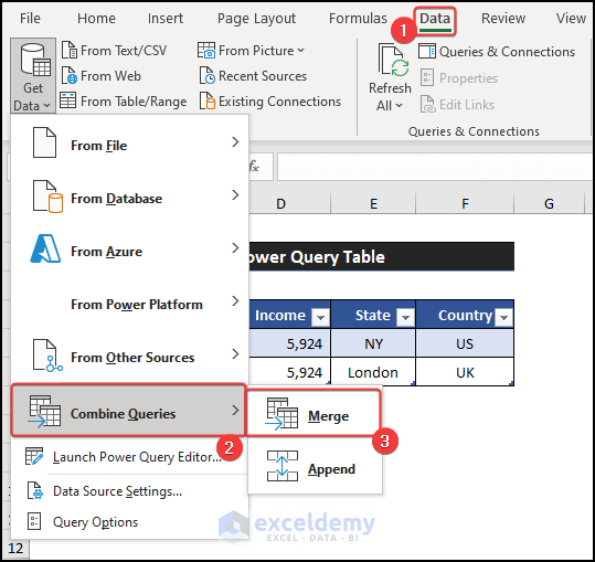Use the Merge option to combine two power query table to create combinations of all 5 columns