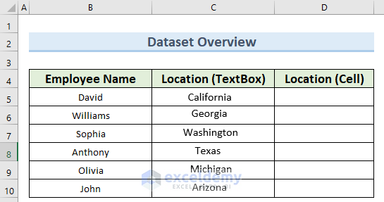 excel convert text box to cell