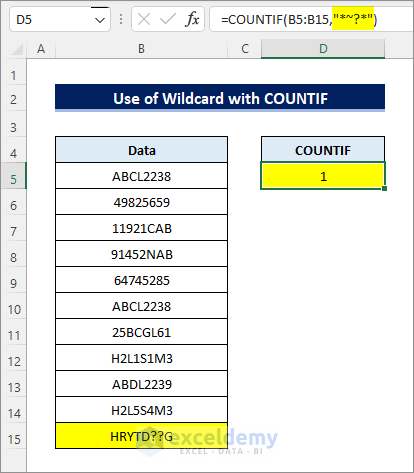 use tilde wildcard with countif 