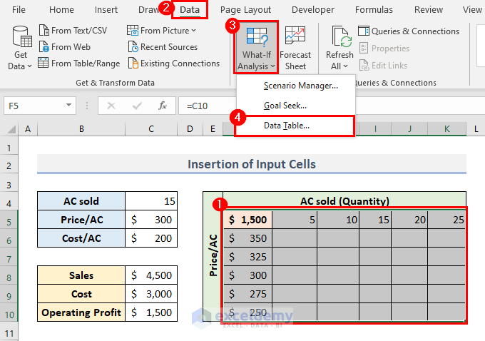 excel data table input cell reference is not valid