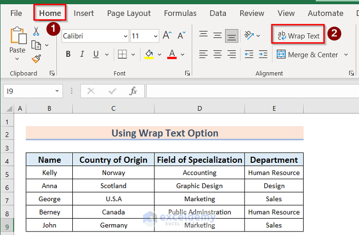 Using Wrap Text to Fix Excel Margins Not Printing Correctly