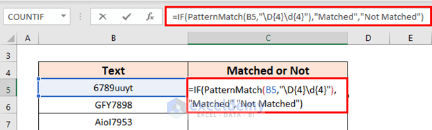 VBA Functions excel pattern matching