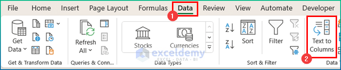 Truncate Text from Right with Text to Columns Feature in Excel
