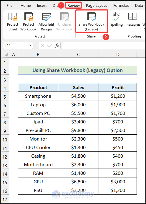 Enabling the Unshare Workbook Feature if Unshare Workbook is greyed out in Excel
