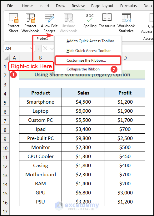 Enabling Share Workbook (Legacy) Option  if Unshare Workbook is greyed out in Excel