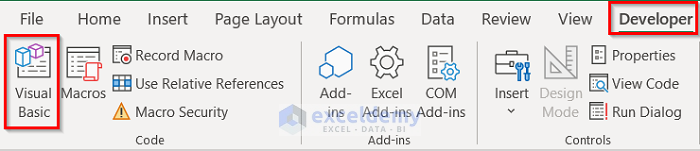 Opening VBA window to Calculate Factorial Using Excel VBA