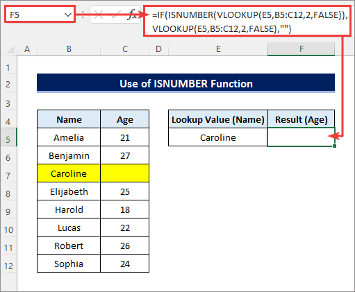 ISNUMBER function to stop VLOOKUP returning 0