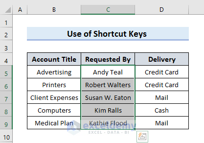 Change Font to All Caps Using Shortcut Keys in Excel