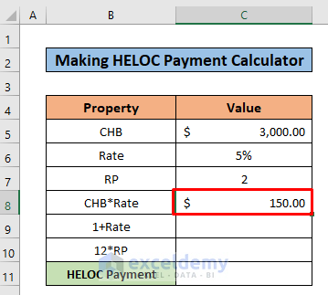 heloc payment calculator excel