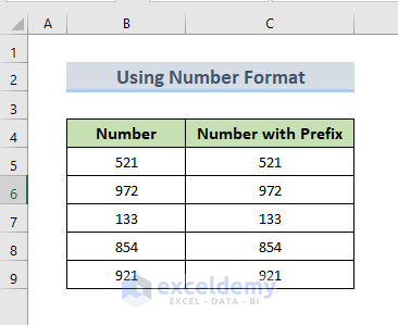 how to add prefix in excel without formula