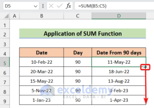 How to Calculate 90 Days from a Specific Date in Excel