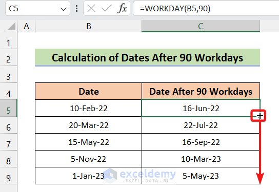 How to Calculate 90 Workdays