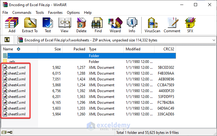how to check encoding of excel file