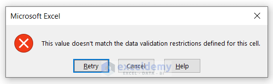 Use of Data Validation to Check for Data Entry Errors in Excel