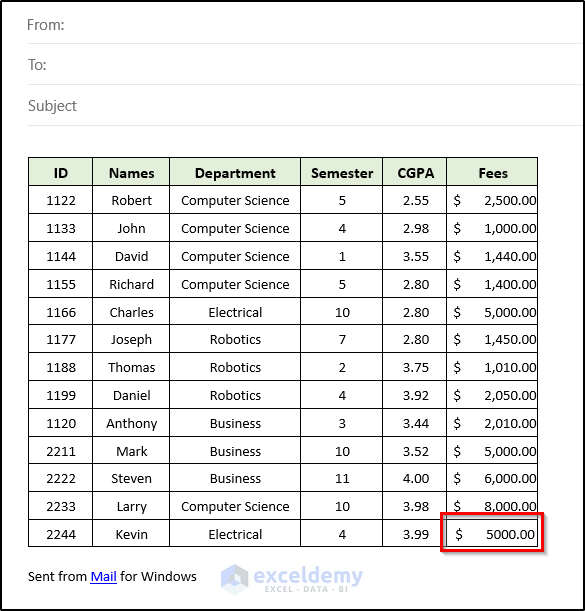 edited after the copy and paste excel table into outlook email