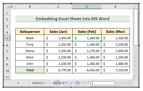 how to copy excel sheet into word result