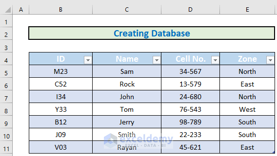 How to Create a Membership Database in Excel - 6 Easy Steps