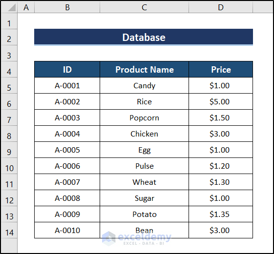 how to create invoice in excel with database