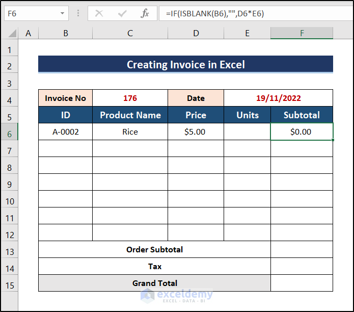 Calculations in Invoice