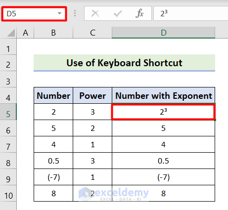 Display Power with Keyboard Shortcut