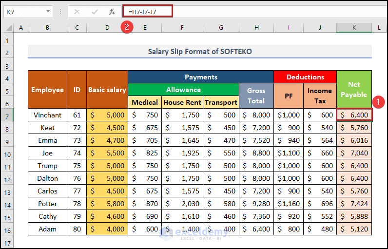 Create Similar Salary Sheet for Ongoing Month to do payroll reconciliation