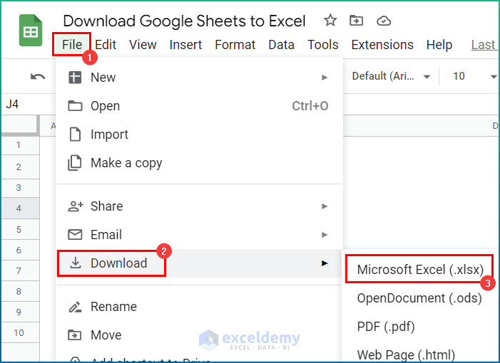 How to Download Google Sheets to Excel (2 Easy Ways)