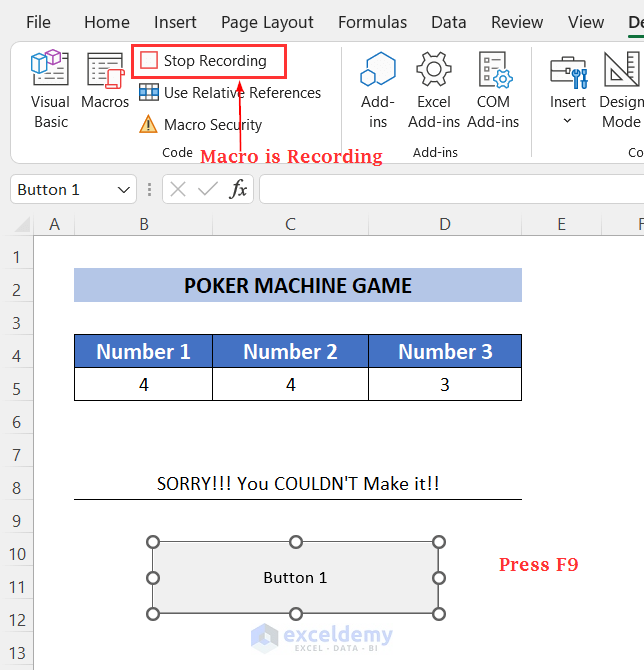Recording Macros to Make Games in Excel