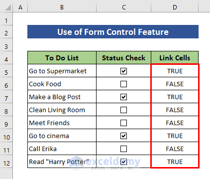 How to make a checklist in Excel