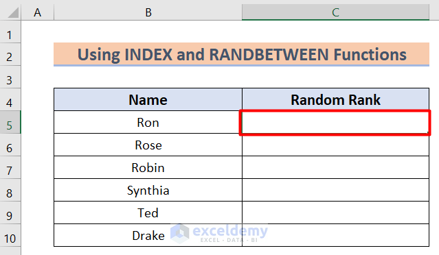 random group assignment excel