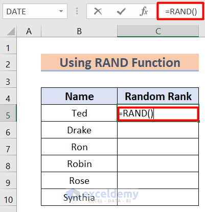 Randomize a List in Excel Into Groups Using RAND Function