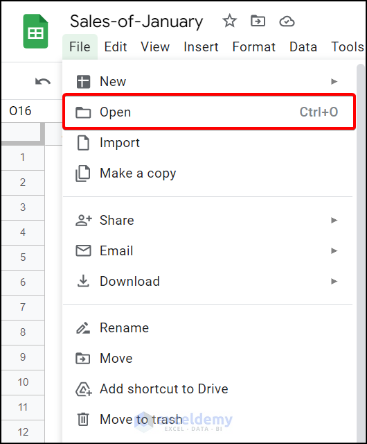 Opening Excel Files to Google Sheets and save