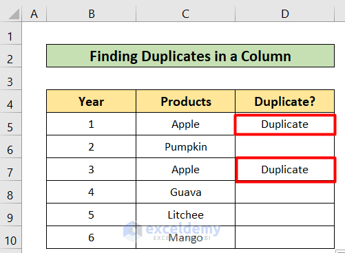 find duplicates by if and countif together