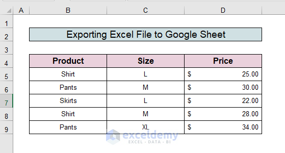 How to Import Excel File to Google Sheets