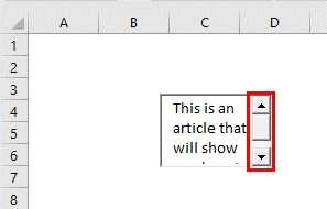 Insert Scrolling Text Box in Excel