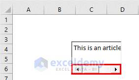 How to Insert Horizontal Scrolling Text Box in Excel