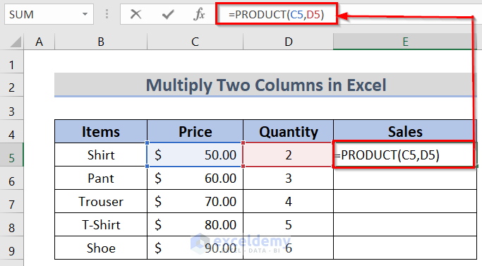 Insert Formula