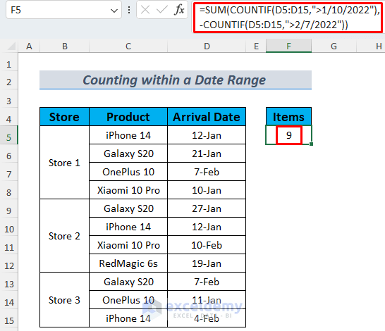 Using Multiple Criteria for a Date Range